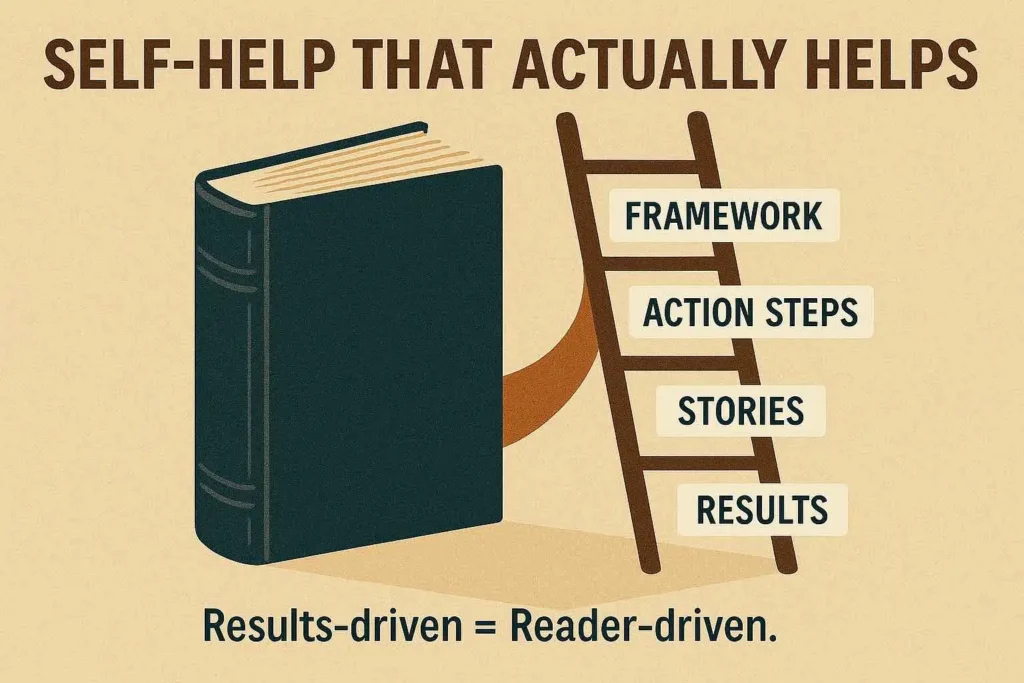 Self-help and personal development bestsellers on Amazon KDP demonstrating transformation-focused book titles and cover designs